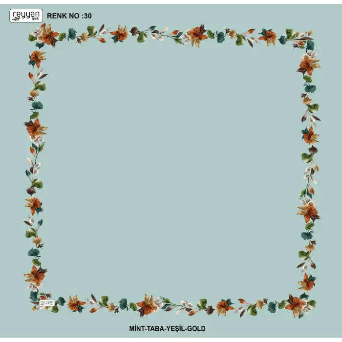 Reyyan İpek 100 cm Desenli Oyalık Yazma (ryyn-455-29)