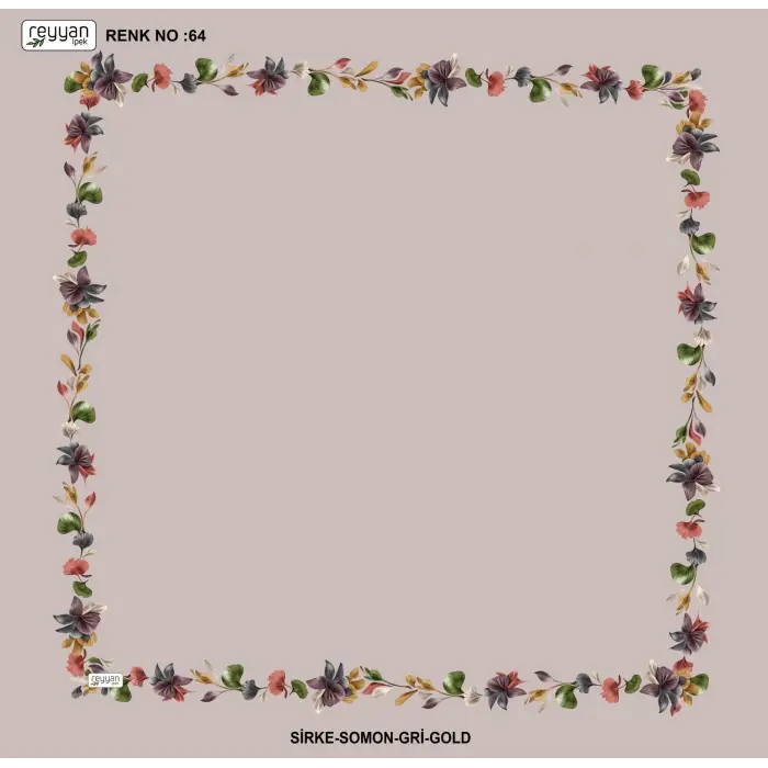 Reyyan İpek 100 cm Desenli Oyalık Yazma (ryyn-455-30)