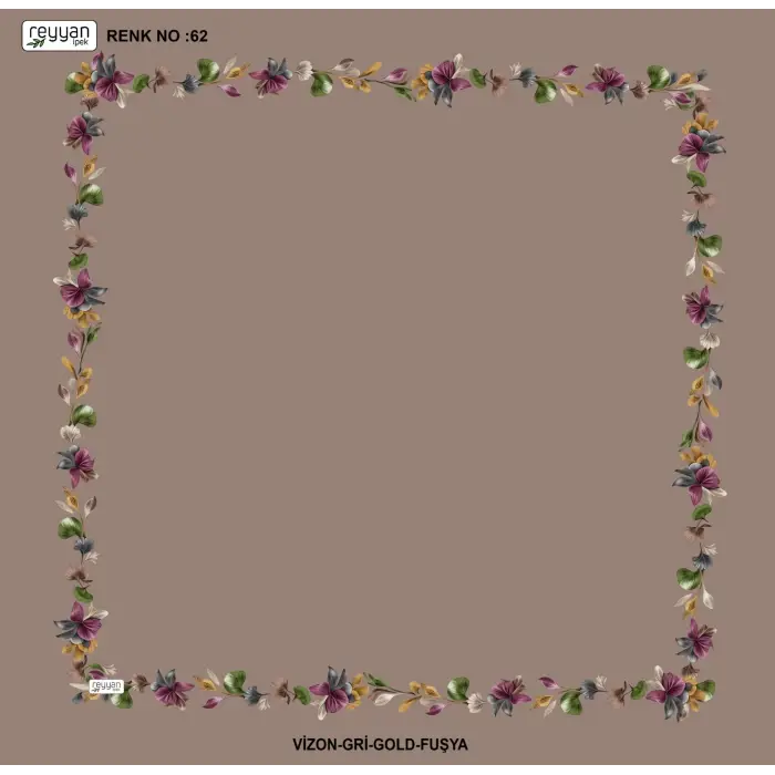 Reyyan İpek 100 cm Desenli Oyalık Yazma (ryyn-455-34)