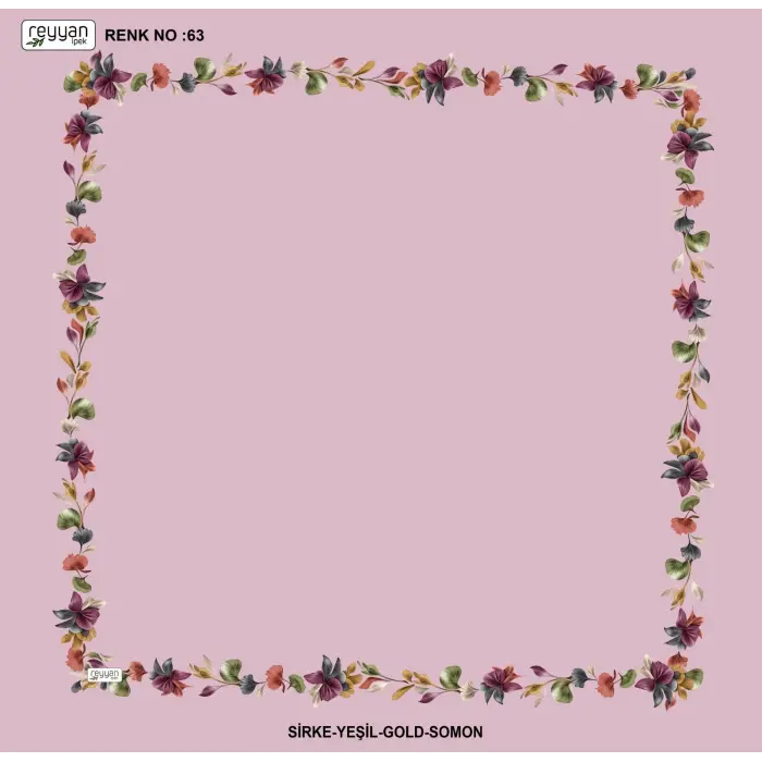 Reyyan İpek 100 cm Desenli Oyalık Yazma (ryyn-455-36)