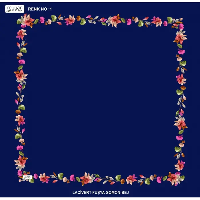 Reyyan İpek 100 cm Desenli Oyalık Yazma (ryyn-455-37)