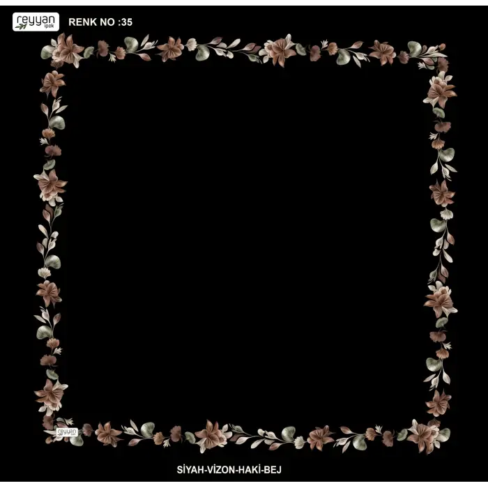 Reyyan İpek 100 cm Desenli Oyalık Yazma (ryyn-455-39)