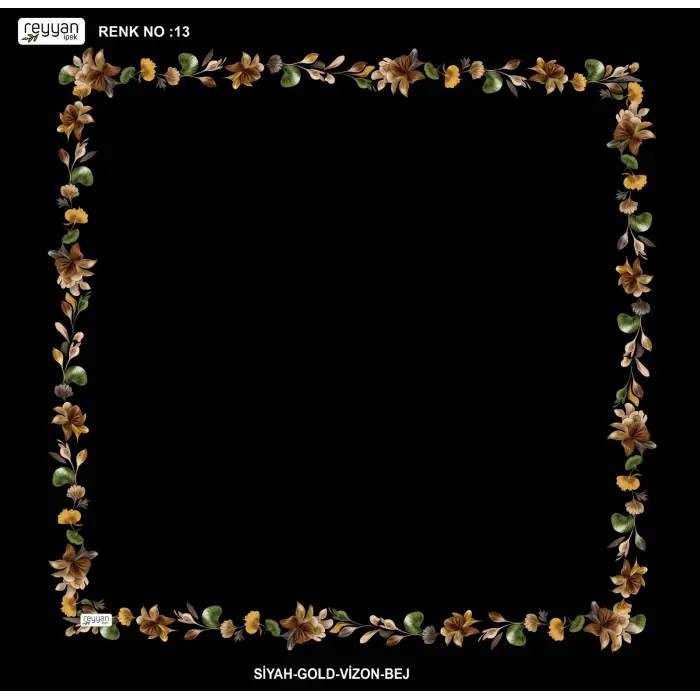 Reyyan İpek 100 cm Desenli Oyalık Yazma (ryyn-455-40)