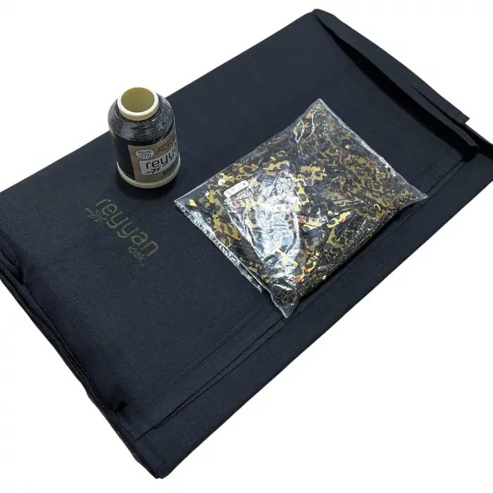 Reyyan İpek 3’lü Hazır Oya Paketi Siyah-070-3 | Yazma + Oya İpi + Baget Pleksi Pul Seti-RHP070-3