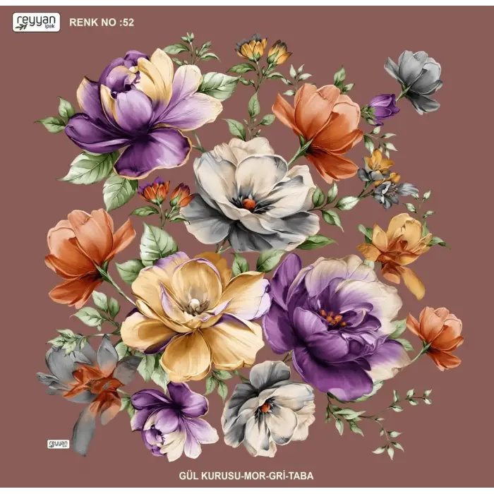 Reyyan İpek 100 cm Desenli Oyalık Yazma (ryyn-456-27)