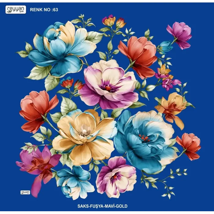 Reyyan İpek 100 cm Desenli Oyalık Yazma (ryyn-456-35)