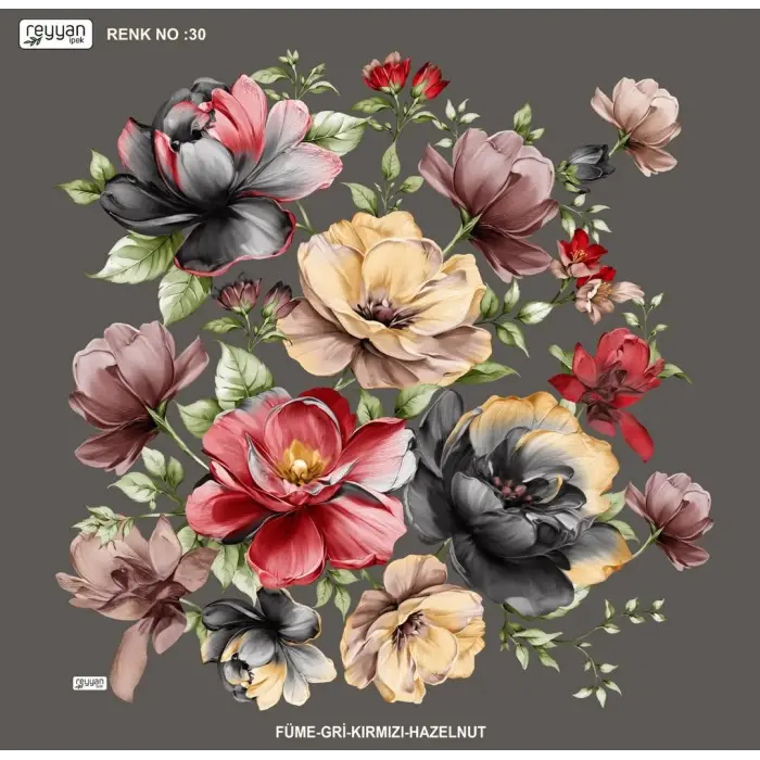 Reyyan İpek 100 cm Desenli Oyalık Yazma (ryyn-456-36)