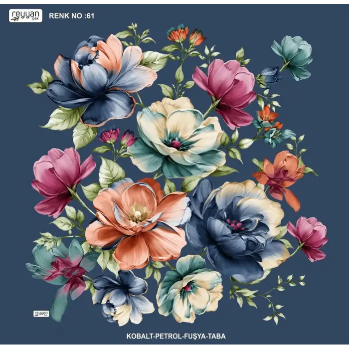 Reyyan İpek 100 cm Desenli Oyalık Yazma (ryyn-456-38)