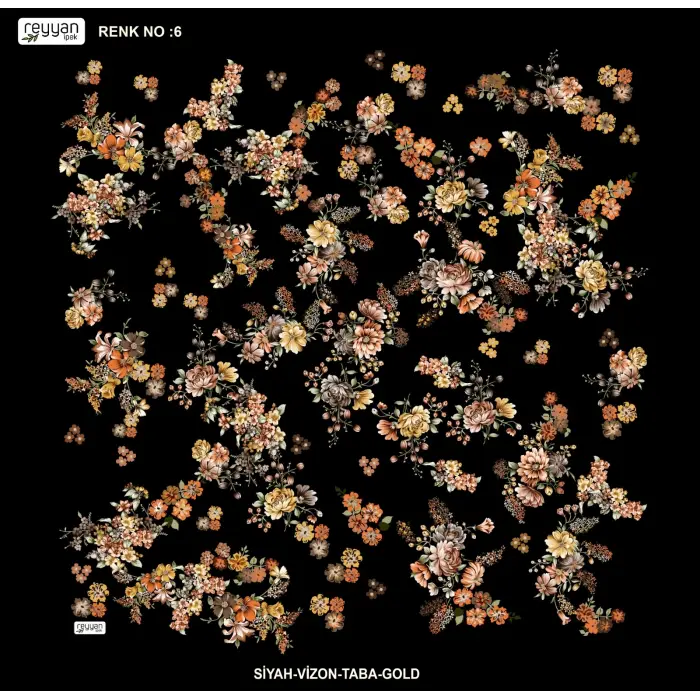 Reyyan İpek 100 cm Desenli Oyalık Yazma (ryyn-457-03)