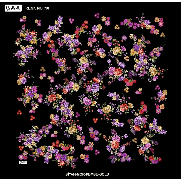 Reyyan İpek 100 cm Desenli Oyalık Yazma (ryyn-457-04)