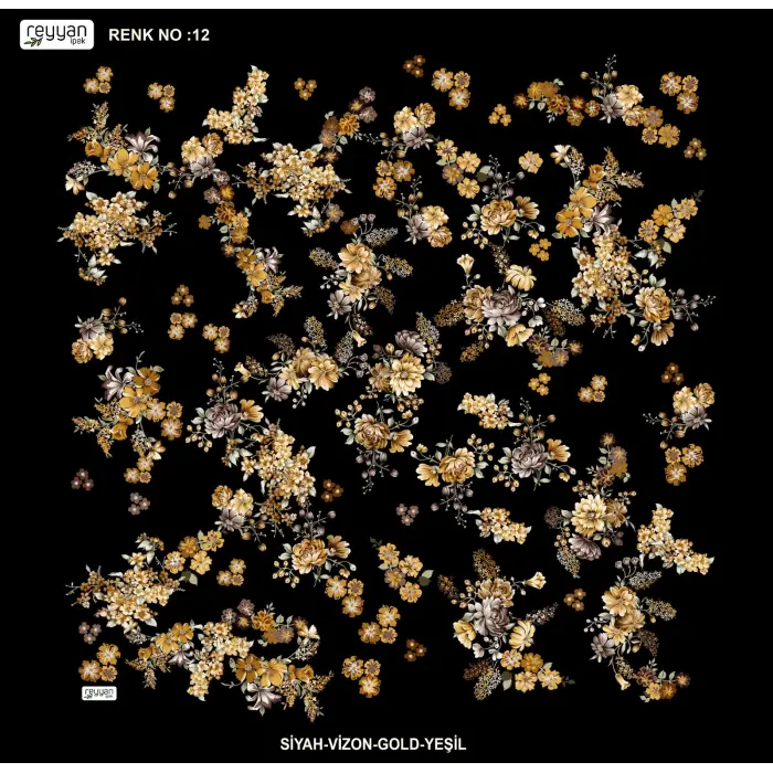 Reyyan İpek 100 cm Desenli Oyalık Yazma (ryyn-457-05)