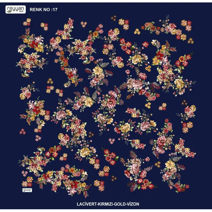Reyyan İpek 100 cm Desenli Oyalık Yazma (ryyn-457-08)