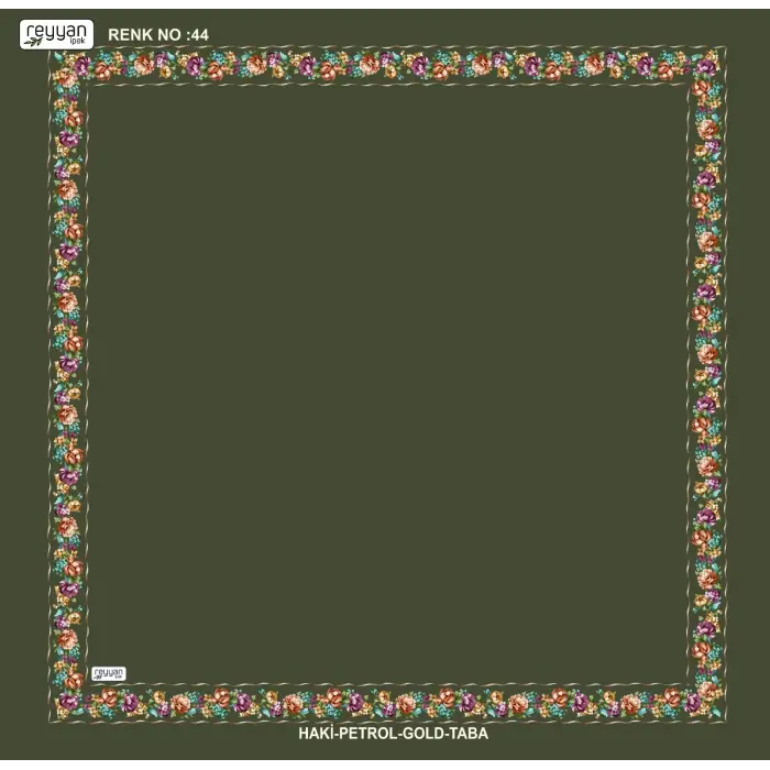 Reyyan İpek 100 cm Desenli Oyalık Yazma (ryyn-458-13)