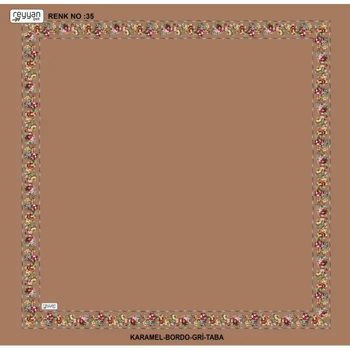 Reyyan İpek 100 cm Desenli Oyalık Yazma (ryyn-458-16)