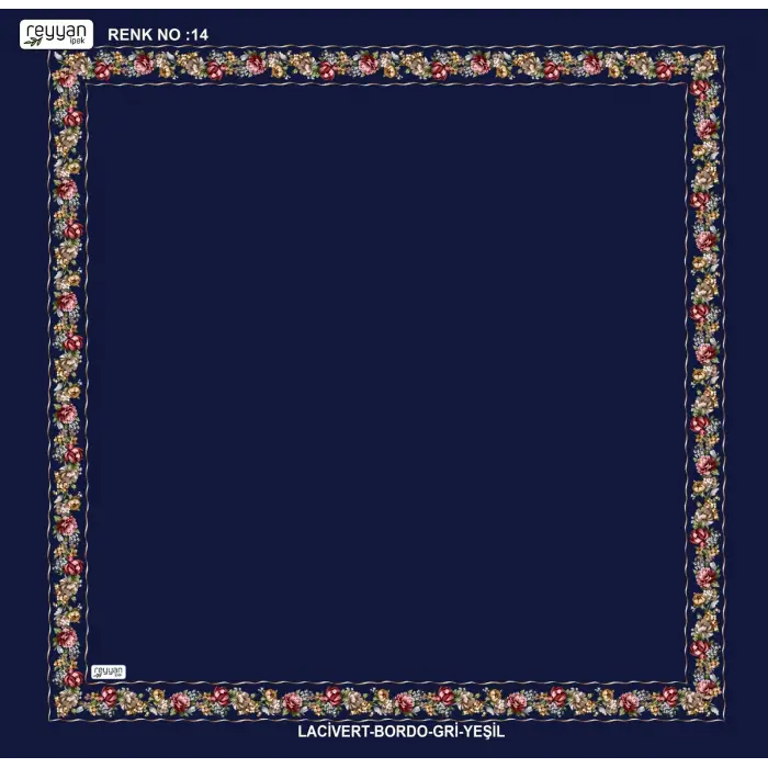 Reyyan İpek 100 cm Desenli Oyalık Yazma (ryyn-458-22)