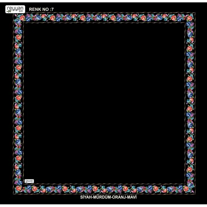 Reyyan İpek 100 cm Desenli Oyalık Yazma (ryyn-458-25)