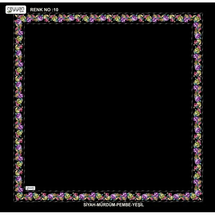 Reyyan İpek 100 cm Desenli Oyalık Yazma (ryyn-458-24)