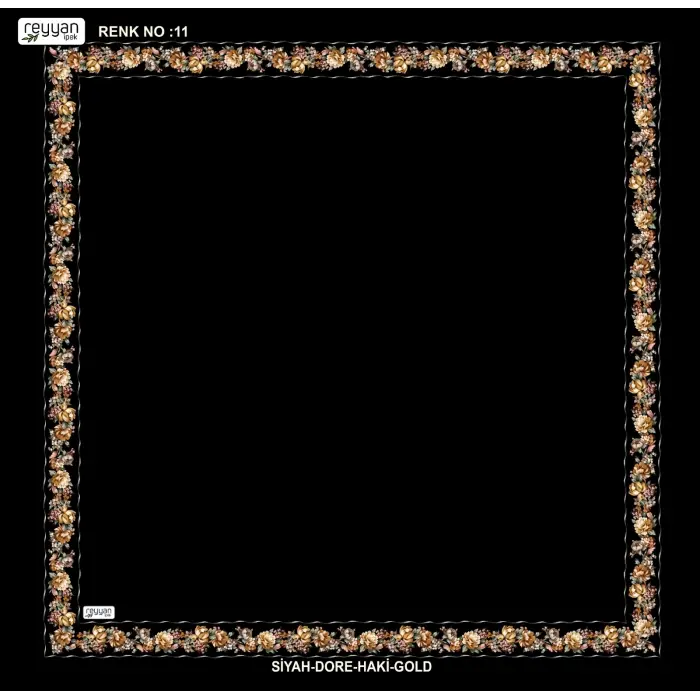 Reyyan İpek 100 cm Desenli Oyalık Yazma (ryyn-458-23)