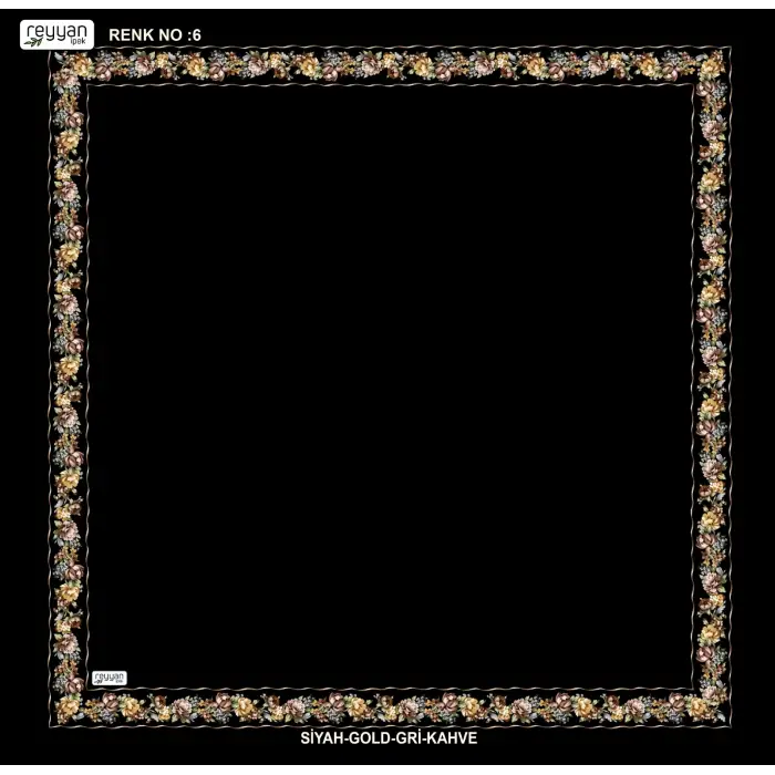 Reyyan İpek 100 cm Desenli Oyalık Yazma (ryyn-458-26)