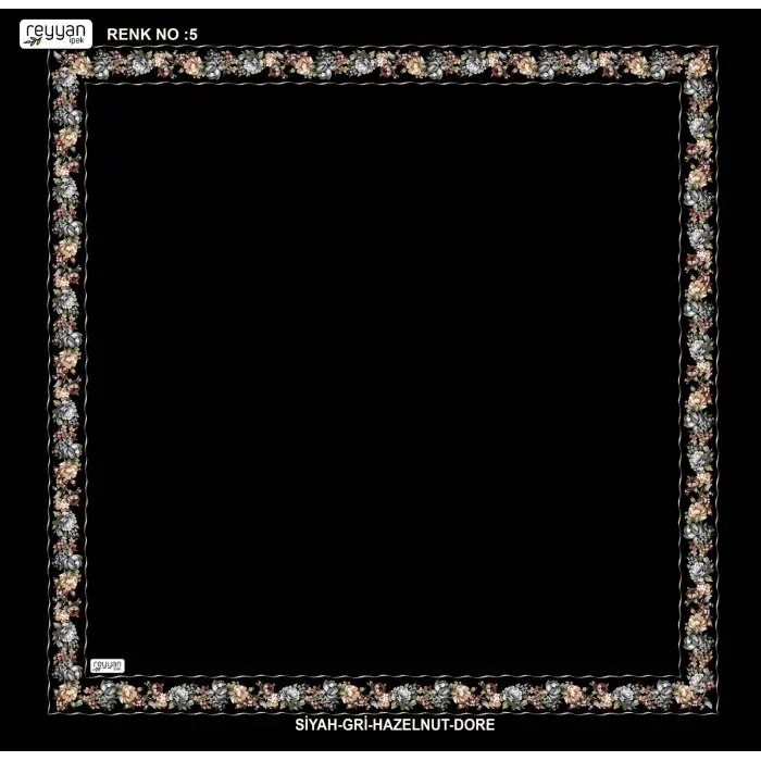 Reyyan İpek 100 cm Desenli Oyalık Yazma (ryyn-458-27)