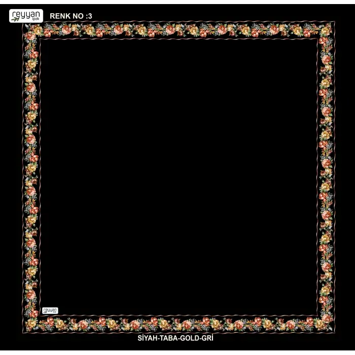 Reyyan İpek 100 cm Desenli Oyalık Yazma (ryyn-458-29)