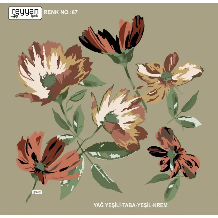 Reyyan İpek 100 cm Oyalık Yazma (ryyn-382-08)