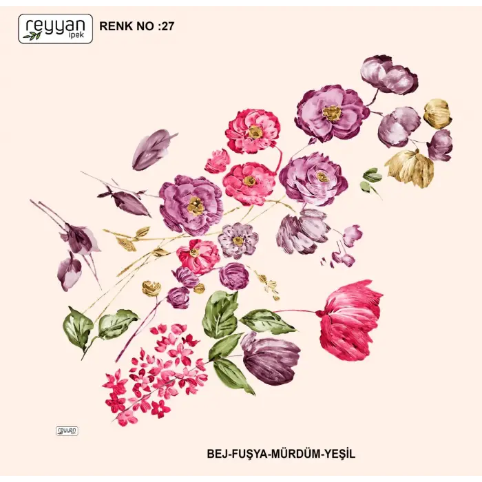 Reyyan İpek 100 cm Oyalık Yazma (ryyn-394-25)