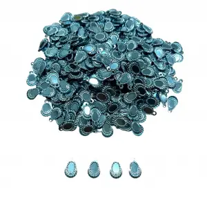 Pleksi Oya İşleme Pulu Hürrem Küpe Model (İndigo) (pul05-19)