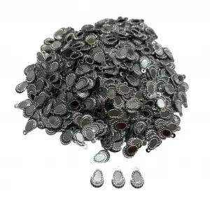 Pleksi Oya İşleme Pulu Hürrem Küpe Model (Gümüş) (pul05-20)