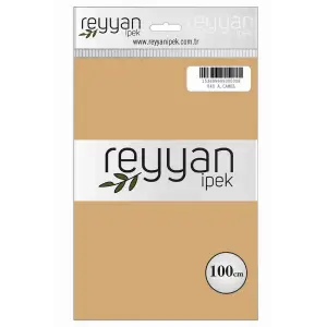Reyyan İpek 100 Cm Düz Poşetli Yazma (Açık Camel)-040