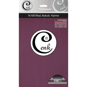 Cenk Düz 100 cm Poşetli Oyalık Yazma -(Açık Patlıcan)-(301-085)