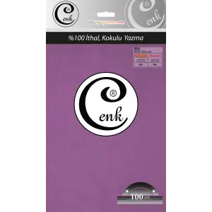 Cenk Düz 100 cm Poşetli Oyalık Yazma -(Koyu Leylak)-(301-553)