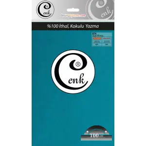 Cenk Düz 100 cm Poşetli Oyalık Yazma -(Açık Petrol)-(301-874)