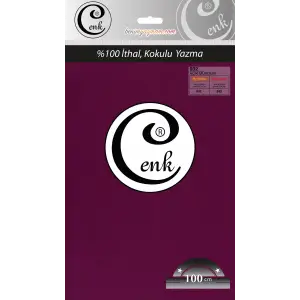 Cenk Düz 100 cm Poşetli Oyalık Yazma -(Açık Mürdüm)-(301-032)