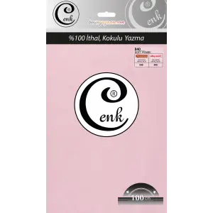 Cenk Düz 100 cm Poşetli Oyalık Yazma -(Soft Pembe)-(301-840)
