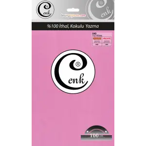 Cenk Düz 100 cm Poşetli Oyalık Yazma -(Toz Pembe)-(301-040)