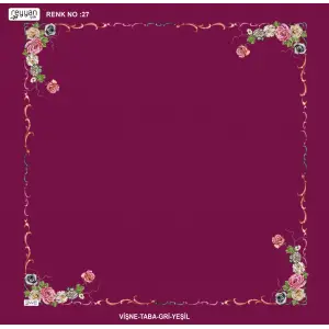 Reyyan İpek 100 cm Desenli Oyalık Yazma (ryyn-439-01)