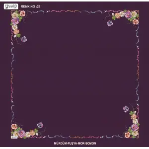 Reyyan İpek 100 cm Desenli Oyalık Yazma (ryyn-439-02)