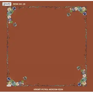 Reyyan İpek 100 cm Desenli Oyalık Yazma (ryyn-439-03)