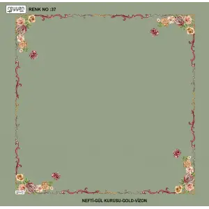 Reyyan İpek 100 cm Desenli Oyalık Yazma (ryyn-439-11)