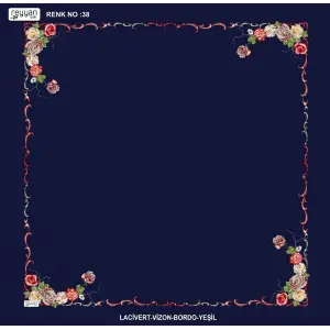 Reyyan İpek 100 cm Desenli Oyalık Yazma (ryyn-439-12)