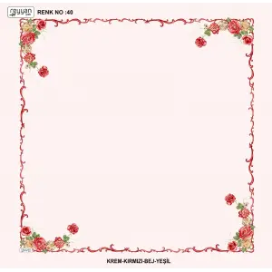 Reyyan İpek 100 cm Desenli Oyalık Yazma (ryyn-439-14)