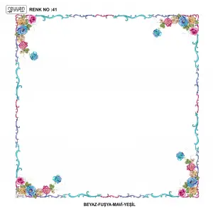 Reyyan İpek 100 cm Desenli Oyalık Yazma (ryyn-439-15)