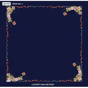 Reyyan İpek 100 cm Desenli Oyalık Yazma (ryyn-439-17)