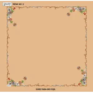 Reyyan İpek 100 cm Desenli Oyalık Yazma (ryyn-439-18)