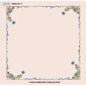 Reyyan İpek 100 cm Desenli Oyalık Yazma (ryyn-439-19)