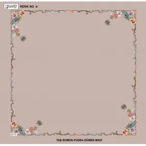 Reyyan İpek 100 cm Desenli Oyalık Yazma (ryyn-439-20)