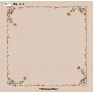 Reyyan İpek 100 cm Desenli Oyalık Yazma (ryyn-439-21)