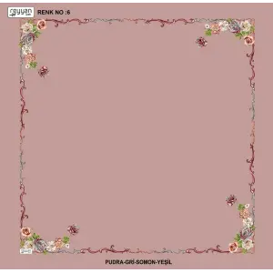 Reyyan İpek 100 cm Desenli Oyalık Yazma (ryyn-439-22)