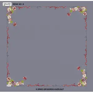 Reyyan İpek 100 cm Desenli Oyalık Yazma (ryyn-439-25)